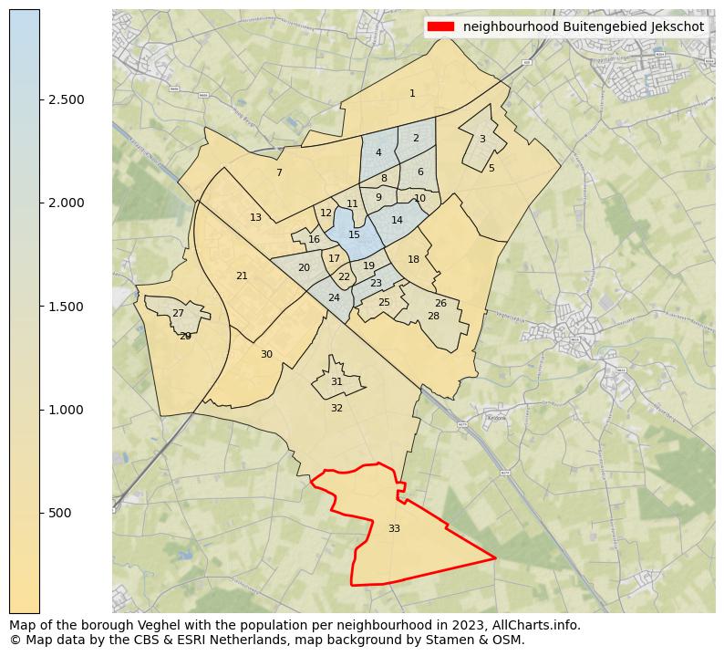 Map of the borough Veghel with the population per neighbourhood in 2023. This page shows a lot of information about residents (such as the distribution by age groups, family composition, gender, native or Dutch with an immigration background, ...), homes (numbers, types, price development, use, type of property, ...) and more (car ownership, energy consumption, ...) based on open data from the Dutch Central Bureau of Statistics and various other sources!