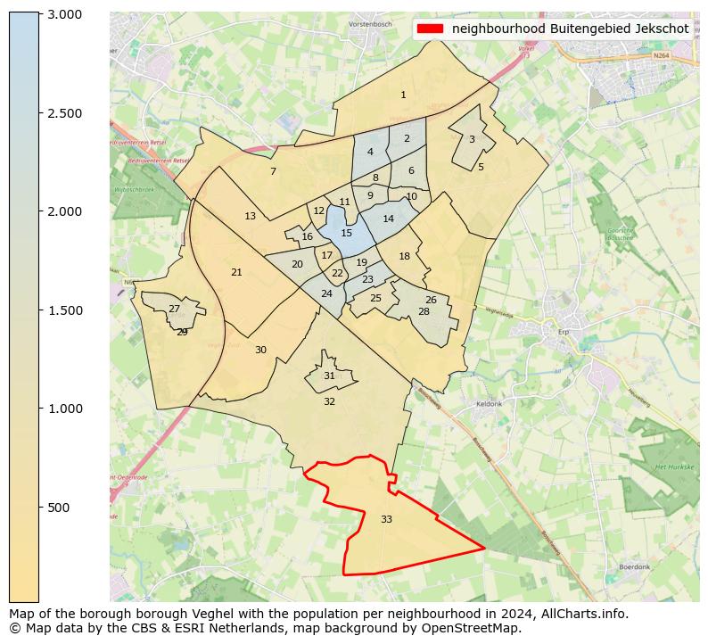 Image of the neighbourhood Buitengebied Jekschot at the map. This image is used as introduction to this page. This page shows a lot of information about the population in the neighbourhood Buitengebied Jekschot (such as the distribution by age groups of the residents, the composition of households, whether inhabitants are natives or Dutch with an immigration background, data about the houses (numbers, types, price development, use, type of property, ...) and more (car ownership, energy consumption, ...) based on open data from the Dutch Central Bureau of Statistics and various other sources!