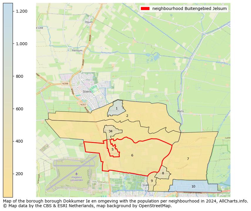 Image of the neighbourhood Buitengebied Jelsum at the map. This image is used as introduction to this page. This page shows a lot of information about the population in the neighbourhood Buitengebied Jelsum (such as the distribution by age groups of the residents, the composition of households, whether inhabitants are natives or Dutch with an immigration background, data about the houses (numbers, types, price development, use, type of property, ...) and more (car ownership, energy consumption, ...) based on open data from the Dutch Central Bureau of Statistics and various other sources!