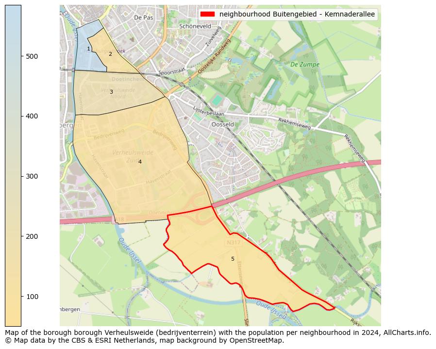 Image of the neighbourhood Buitengebied - Kemnaderallee at the map. This image is used as introduction to this page. This page shows a lot of information about the population in the neighbourhood Buitengebied - Kemnaderallee (such as the distribution by age groups of the residents, the composition of households, whether inhabitants are natives or Dutch with an immigration background, data about the houses (numbers, types, price development, use, type of property, ...) and more (car ownership, energy consumption, ...) based on open data from the Dutch Central Bureau of Statistics and various other sources!