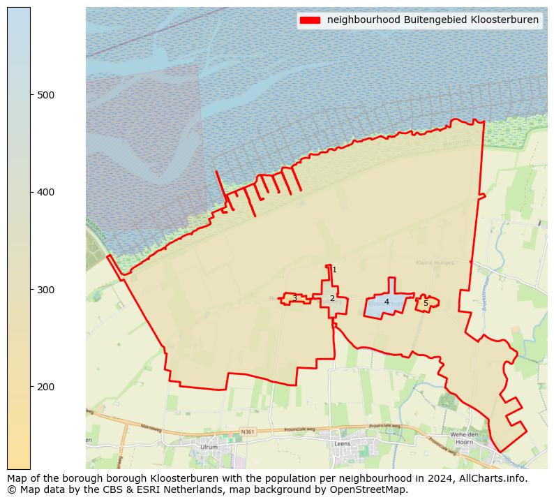 Image of the neighbourhood Buitengebied Kloosterburen at the map. This image is used as introduction to this page. This page shows a lot of information about the population in the neighbourhood Buitengebied Kloosterburen (such as the distribution by age groups of the residents, the composition of households, whether inhabitants are natives or Dutch with an immigration background, data about the houses (numbers, types, price development, use, type of property, ...) and more (car ownership, energy consumption, ...) based on open data from the Dutch Central Bureau of Statistics and various other sources!