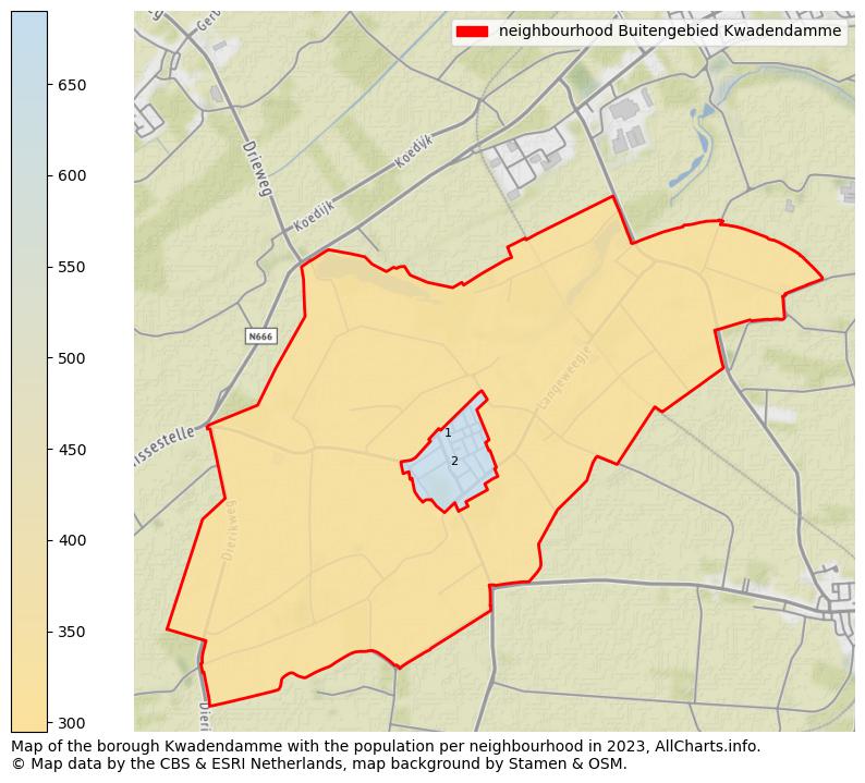 Map of the borough Kwadendamme with the population per neighbourhood in 2023. This page shows a lot of information about residents (such as the distribution by age groups, family composition, gender, native or Dutch with an immigration background, ...), homes (numbers, types, price development, use, type of property, ...) and more (car ownership, energy consumption, ...) based on open data from the Dutch Central Bureau of Statistics and various other sources!