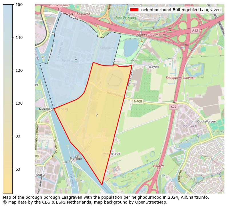 Image of the neighbourhood Buitengebied Laagraven at the map. This image is used as introduction to this page. This page shows a lot of information about the population in the neighbourhood Buitengebied Laagraven (such as the distribution by age groups of the residents, the composition of households, whether inhabitants are natives or Dutch with an immigration background, data about the houses (numbers, types, price development, use, type of property, ...) and more (car ownership, energy consumption, ...) based on open data from the Dutch Central Bureau of Statistics and various other sources!