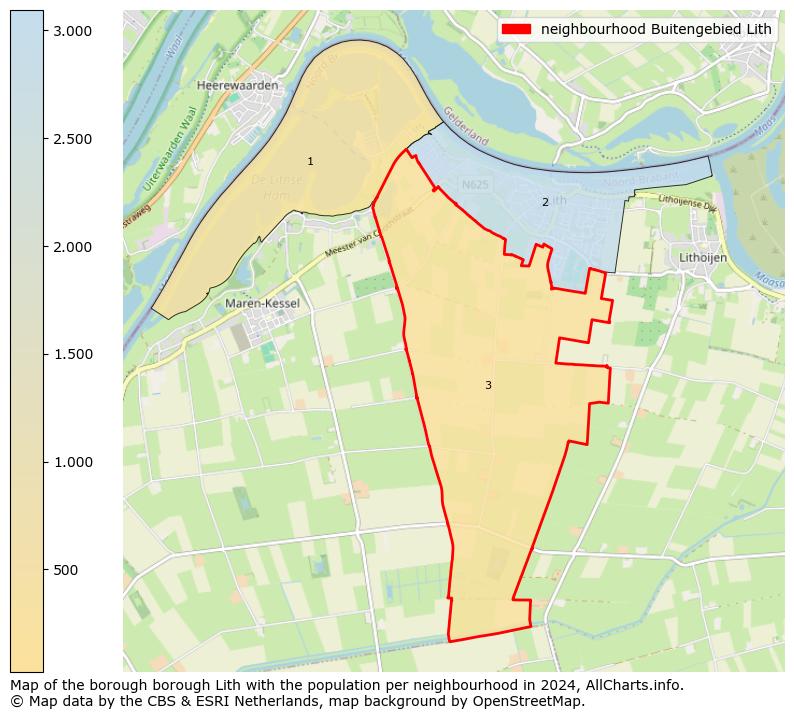 Image of the neighbourhood Buitengebied Lith at the map. This image is used as introduction to this page. This page shows a lot of information about the population in the neighbourhood Buitengebied Lith (such as the distribution by age groups of the residents, the composition of households, whether inhabitants are natives or Dutch with an immigration background, data about the houses (numbers, types, price development, use, type of property, ...) and more (car ownership, energy consumption, ...) based on open data from the Dutch Central Bureau of Statistics and various other sources!