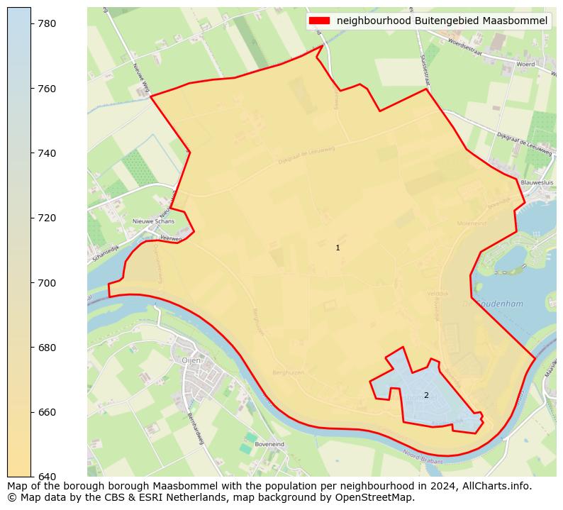 Image of the neighbourhood Buitengebied Maasbommel at the map. This image is used as introduction to this page. This page shows a lot of information about the population in the neighbourhood Buitengebied Maasbommel (such as the distribution by age groups of the residents, the composition of households, whether inhabitants are natives or Dutch with an immigration background, data about the houses (numbers, types, price development, use, type of property, ...) and more (car ownership, energy consumption, ...) based on open data from the Dutch Central Bureau of Statistics and various other sources!