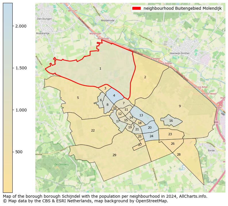 Image of the neighbourhood Buitengebied Molendijk at the map. This image is used as introduction to this page. This page shows a lot of information about the population in the neighbourhood Buitengebied Molendijk (such as the distribution by age groups of the residents, the composition of households, whether inhabitants are natives or Dutch with an immigration background, data about the houses (numbers, types, price development, use, type of property, ...) and more (car ownership, energy consumption, ...) based on open data from the Dutch Central Bureau of Statistics and various other sources!