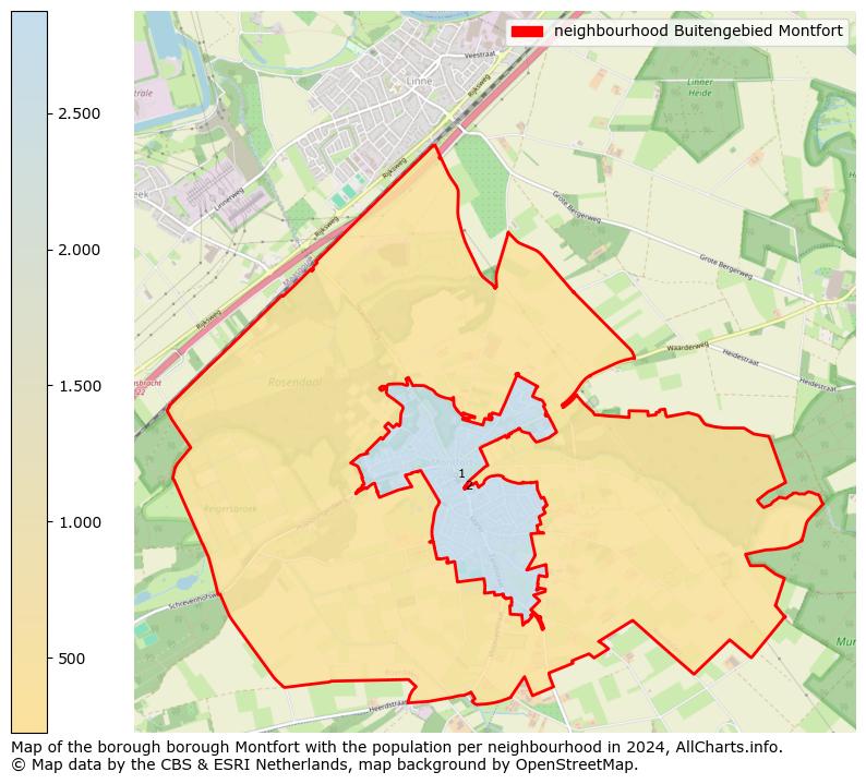 Image of the neighbourhood Buitengebied Montfort at the map. This image is used as introduction to this page. This page shows a lot of information about the population in the neighbourhood Buitengebied Montfort (such as the distribution by age groups of the residents, the composition of households, whether inhabitants are natives or Dutch with an immigration background, data about the houses (numbers, types, price development, use, type of property, ...) and more (car ownership, energy consumption, ...) based on open data from the Dutch Central Bureau of Statistics and various other sources!