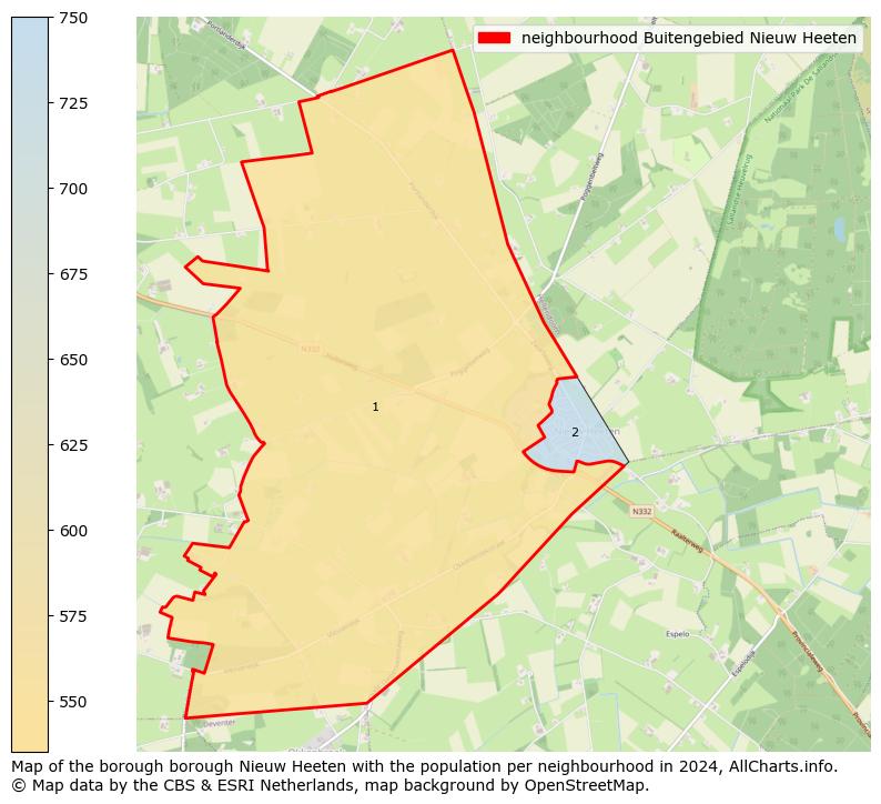 Image of the neighbourhood Buitengebied Nieuw Heeten at the map. This image is used as introduction to this page. This page shows a lot of information about the population in the neighbourhood Buitengebied Nieuw Heeten (such as the distribution by age groups of the residents, the composition of households, whether inhabitants are natives or Dutch with an immigration background, data about the houses (numbers, types, price development, use, type of property, ...) and more (car ownership, energy consumption, ...) based on open data from the Dutch Central Bureau of Statistics and various other sources!