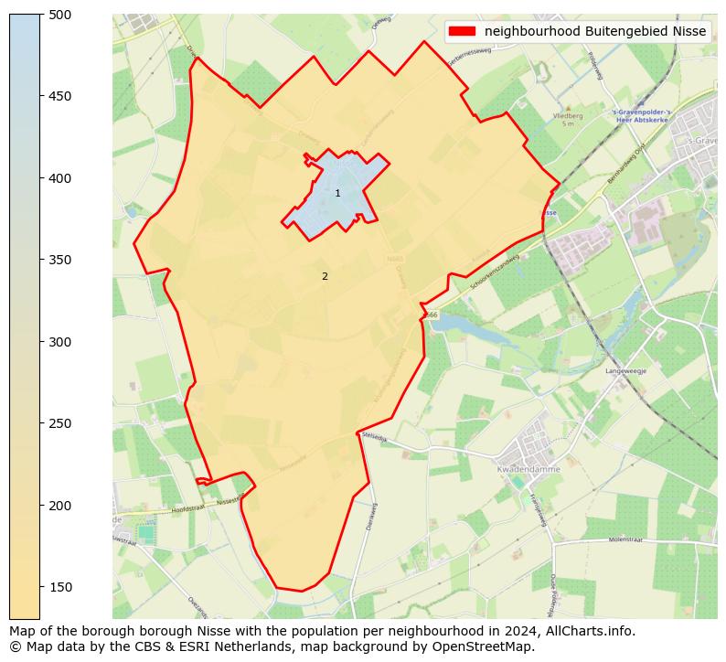 Image of the neighbourhood Buitengebied Nisse at the map. This image is used as introduction to this page. This page shows a lot of information about the population in the neighbourhood Buitengebied Nisse (such as the distribution by age groups of the residents, the composition of households, whether inhabitants are natives or Dutch with an immigration background, data about the houses (numbers, types, price development, use, type of property, ...) and more (car ownership, energy consumption, ...) based on open data from the Dutch Central Bureau of Statistics and various other sources!