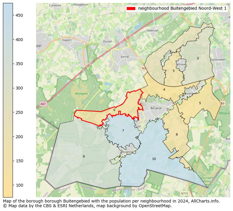 Image of the neighbourhood Buitengebied Noord-West 1 at the map. This image is used as introduction to this page. This page shows a lot of information about the population in the neighbourhood Buitengebied Noord-West 1 (such as the distribution by age groups of the residents, the composition of households, whether inhabitants are natives or Dutch with an immigration background, data about the houses (numbers, types, price development, use, type of property, ...) and more (car ownership, energy consumption, ...) based on open data from the Dutch Central Bureau of Statistics and various other sources!