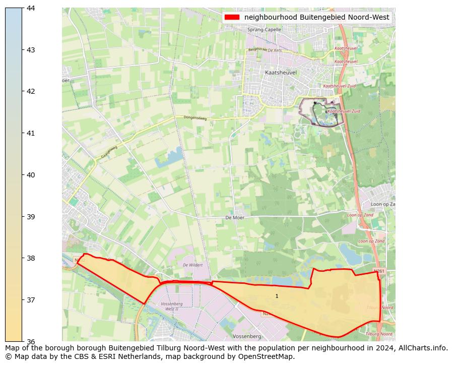 Image of the neighbourhood Buitengebied Noord-West at the map. This image is used as introduction to this page. This page shows a lot of information about the population in the neighbourhood Buitengebied Noord-West (such as the distribution by age groups of the residents, the composition of households, whether inhabitants are natives or Dutch with an immigration background, data about the houses (numbers, types, price development, use, type of property, ...) and more (car ownership, energy consumption, ...) based on open data from the Dutch Central Bureau of Statistics and various other sources!