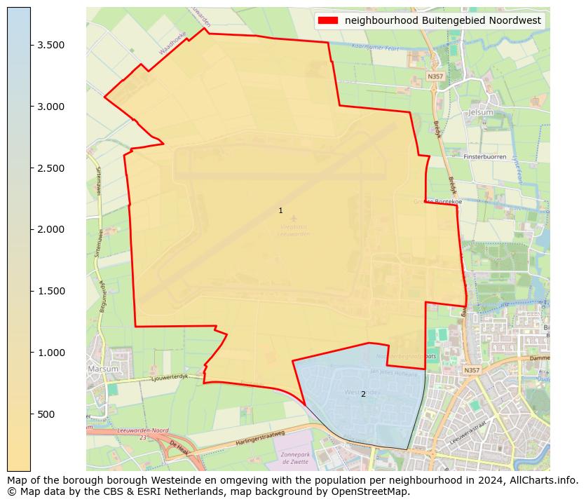 Image of the neighbourhood Buitengebied Noordwest at the map. This image is used as introduction to this page. This page shows a lot of information about the population in the neighbourhood Buitengebied Noordwest (such as the distribution by age groups of the residents, the composition of households, whether inhabitants are natives or Dutch with an immigration background, data about the houses (numbers, types, price development, use, type of property, ...) and more (car ownership, energy consumption, ...) based on open data from the Dutch Central Bureau of Statistics and various other sources!