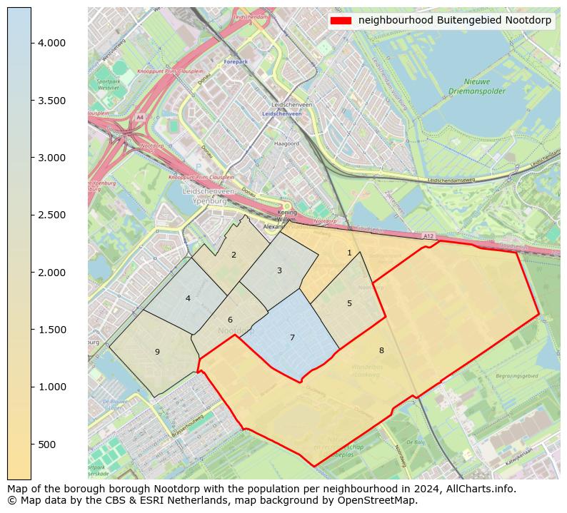 Image of the neighbourhood Buitengebied Nootdorp at the map. This image is used as introduction to this page. This page shows a lot of information about the population in the neighbourhood Buitengebied Nootdorp (such as the distribution by age groups of the residents, the composition of households, whether inhabitants are natives or Dutch with an immigration background, data about the houses (numbers, types, price development, use, type of property, ...) and more (car ownership, energy consumption, ...) based on open data from the Dutch Central Bureau of Statistics and various other sources!