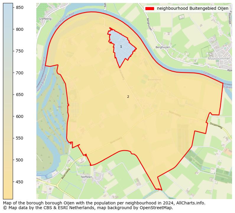 Image of the neighbourhood Buitengebied Oijen at the map. This image is used as introduction to this page. This page shows a lot of information about the population in the neighbourhood Buitengebied Oijen (such as the distribution by age groups of the residents, the composition of households, whether inhabitants are natives or Dutch with an immigration background, data about the houses (numbers, types, price development, use, type of property, ...) and more (car ownership, energy consumption, ...) based on open data from the Dutch Central Bureau of Statistics and various other sources!