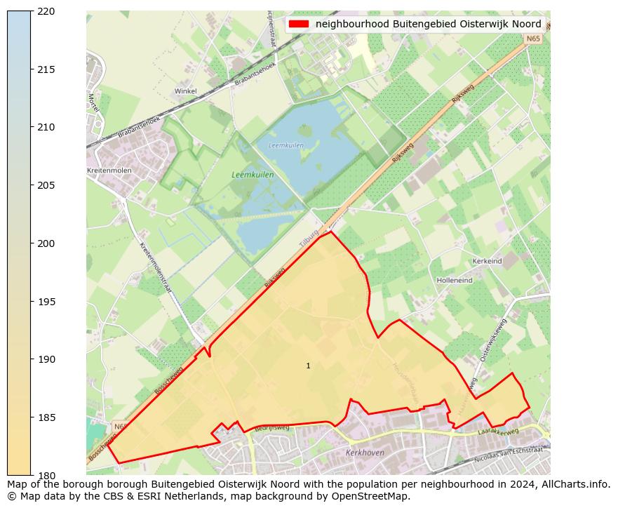 Image of the neighbourhood Buitengebied Oisterwijk Noord at the map. This image is used as introduction to this page. This page shows a lot of information about the population in the neighbourhood Buitengebied Oisterwijk Noord (such as the distribution by age groups of the residents, the composition of households, whether inhabitants are natives or Dutch with an immigration background, data about the houses (numbers, types, price development, use, type of property, ...) and more (car ownership, energy consumption, ...) based on open data from the Dutch Central Bureau of Statistics and various other sources!