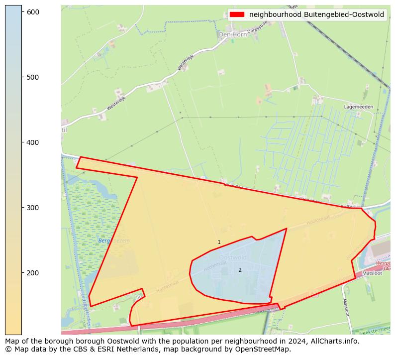 Image of the neighbourhood Buitengebied-Oostwold at the map. This image is used as introduction to this page. This page shows a lot of information about the population in the neighbourhood Buitengebied-Oostwold (such as the distribution by age groups of the residents, the composition of households, whether inhabitants are natives or Dutch with an immigration background, data about the houses (numbers, types, price development, use, type of property, ...) and more (car ownership, energy consumption, ...) based on open data from the Dutch Central Bureau of Statistics and various other sources!