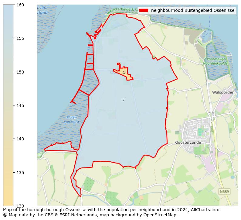 Image of the neighbourhood Buitengebied Ossenisse at the map. This image is used as introduction to this page. This page shows a lot of information about the population in the neighbourhood Buitengebied Ossenisse (such as the distribution by age groups of the residents, the composition of households, whether inhabitants are natives or Dutch with an immigration background, data about the houses (numbers, types, price development, use, type of property, ...) and more (car ownership, energy consumption, ...) based on open data from the Dutch Central Bureau of Statistics and various other sources!