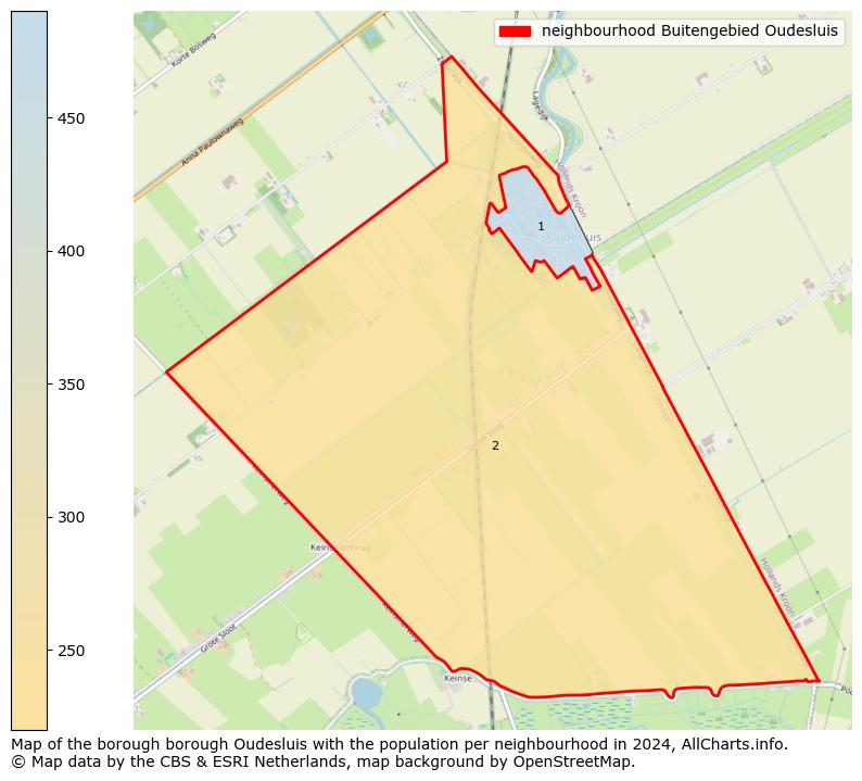 Image of the neighbourhood Buitengebied Oudesluis at the map. This image is used as introduction to this page. This page shows a lot of information about the population in the neighbourhood Buitengebied Oudesluis (such as the distribution by age groups of the residents, the composition of households, whether inhabitants are natives or Dutch with an immigration background, data about the houses (numbers, types, price development, use, type of property, ...) and more (car ownership, energy consumption, ...) based on open data from the Dutch Central Bureau of Statistics and various other sources!