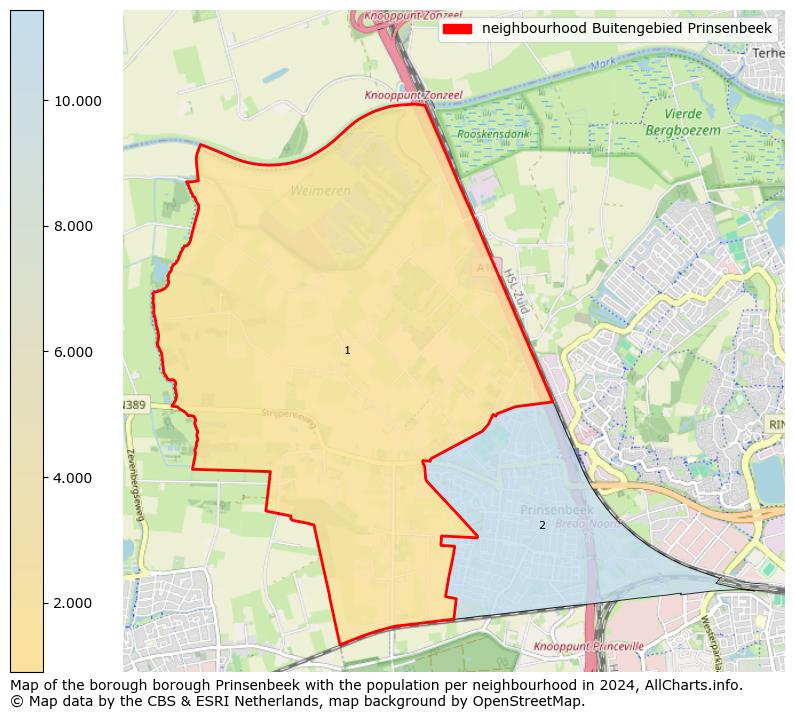 Image of the neighbourhood Buitengebied Prinsenbeek at the map. This image is used as introduction to this page. This page shows a lot of information about the population in the neighbourhood Buitengebied Prinsenbeek (such as the distribution by age groups of the residents, the composition of households, whether inhabitants are natives or Dutch with an immigration background, data about the houses (numbers, types, price development, use, type of property, ...) and more (car ownership, energy consumption, ...) based on open data from the Dutch Central Bureau of Statistics and various other sources!