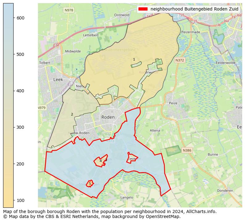 Image of the neighbourhood Buitengebied Roden Zuid at the map. This image is used as introduction to this page. This page shows a lot of information about the population in the neighbourhood Buitengebied Roden Zuid (such as the distribution by age groups of the residents, the composition of households, whether inhabitants are natives or Dutch with an immigration background, data about the houses (numbers, types, price development, use, type of property, ...) and more (car ownership, energy consumption, ...) based on open data from the Dutch Central Bureau of Statistics and various other sources!