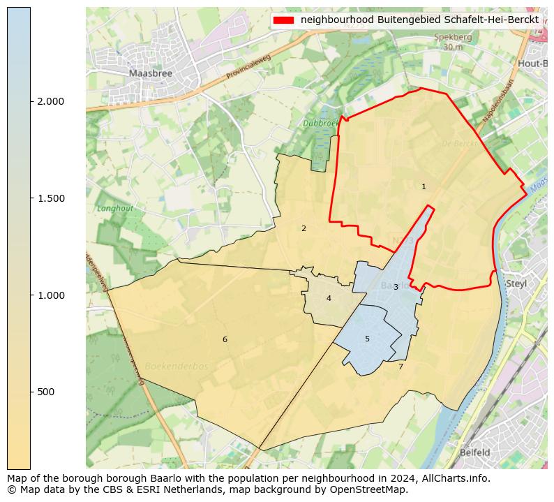 Image of the neighbourhood Buitengebied Schafelt-Hei-Berckt at the map. This image is used as introduction to this page. This page shows a lot of information about the population in the neighbourhood Buitengebied Schafelt-Hei-Berckt (such as the distribution by age groups of the residents, the composition of households, whether inhabitants are natives or Dutch with an immigration background, data about the houses (numbers, types, price development, use, type of property, ...) and more (car ownership, energy consumption, ...) based on open data from the Dutch Central Bureau of Statistics and various other sources!