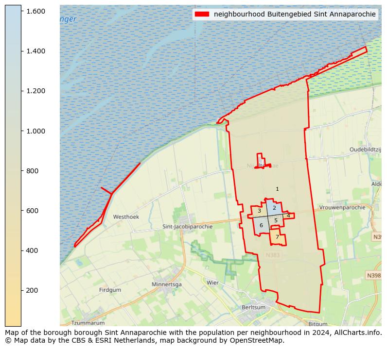 Image of the neighbourhood Buitengebied Sint Annaparochie at the map. This image is used as introduction to this page. This page shows a lot of information about the population in the neighbourhood Buitengebied Sint Annaparochie (such as the distribution by age groups of the residents, the composition of households, whether inhabitants are natives or Dutch with an immigration background, data about the houses (numbers, types, price development, use, type of property, ...) and more (car ownership, energy consumption, ...) based on open data from the Dutch Central Bureau of Statistics and various other sources!