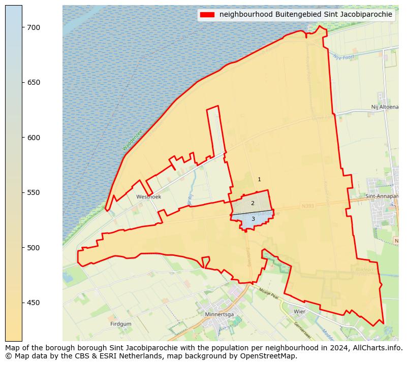 Image of the neighbourhood Buitengebied Sint Jacobiparochie at the map. This image is used as introduction to this page. This page shows a lot of information about the population in the neighbourhood Buitengebied Sint Jacobiparochie (such as the distribution by age groups of the residents, the composition of households, whether inhabitants are natives or Dutch with an immigration background, data about the houses (numbers, types, price development, use, type of property, ...) and more (car ownership, energy consumption, ...) based on open data from the Dutch Central Bureau of Statistics and various other sources!