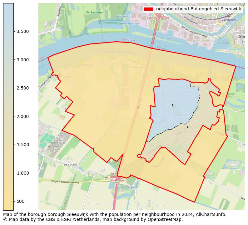 Image of the neighbourhood Buitengebied Sleeuwijk at the map. This image is used as introduction to this page. This page shows a lot of information about the population in the neighbourhood Buitengebied Sleeuwijk (such as the distribution by age groups of the residents, the composition of households, whether inhabitants are natives or Dutch with an immigration background, data about the houses (numbers, types, price development, use, type of property, ...) and more (car ownership, energy consumption, ...) based on open data from the Dutch Central Bureau of Statistics and various other sources!