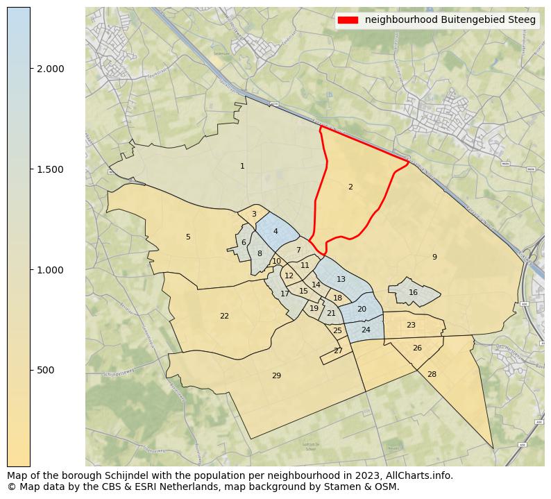 Map of the borough Schijndel with the population per neighbourhood in 2022. This page shows a lot of information about residents (such as the distribution by age groups, family composition, gender, native or Dutch with an immigration background, ...), homes (numbers, types, price development, use, type of property, ...) and more (car ownership, energy consumption, ...) based on open data from the Dutch Central Bureau of Statistics and various other sources!
