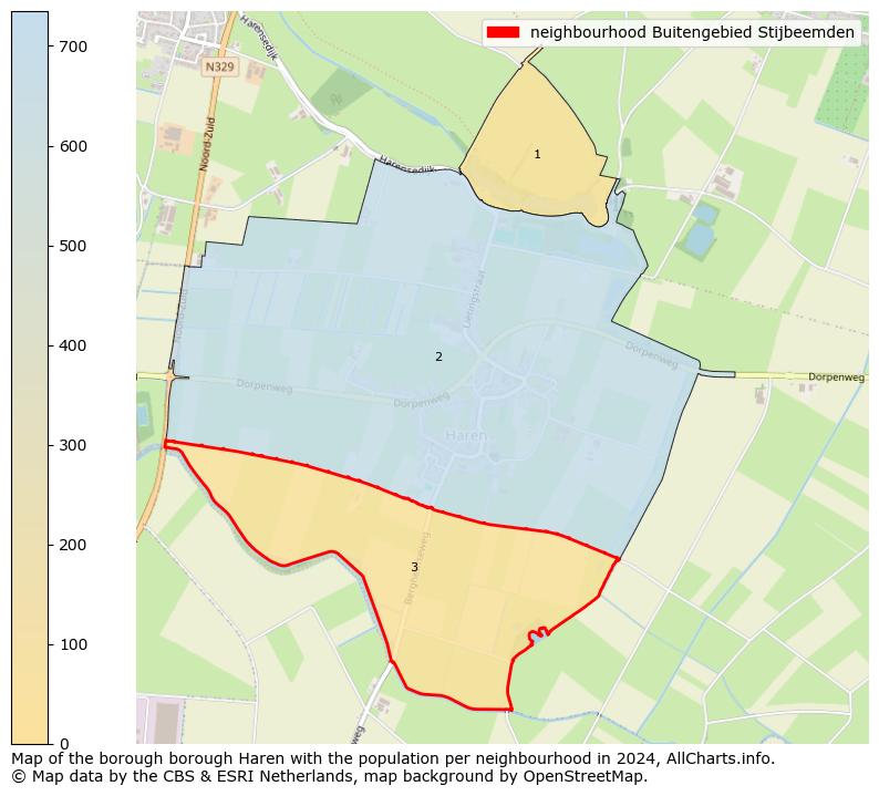 Image of the neighbourhood Buitengebied Stijbeemden at the map. This image is used as introduction to this page. This page shows a lot of information about the population in the neighbourhood Buitengebied Stijbeemden (such as the distribution by age groups of the residents, the composition of households, whether inhabitants are natives or Dutch with an immigration background, data about the houses (numbers, types, price development, use, type of property, ...) and more (car ownership, energy consumption, ...) based on open data from the Dutch Central Bureau of Statistics and various other sources!