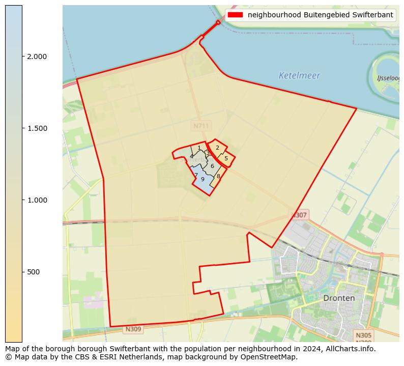 Image of the neighbourhood Buitengebied Swifterbant at the map. This image is used as introduction to this page. This page shows a lot of information about the population in the neighbourhood Buitengebied Swifterbant (such as the distribution by age groups of the residents, the composition of households, whether inhabitants are natives or Dutch with an immigration background, data about the houses (numbers, types, price development, use, type of property, ...) and more (car ownership, energy consumption, ...) based on open data from the Dutch Central Bureau of Statistics and various other sources!