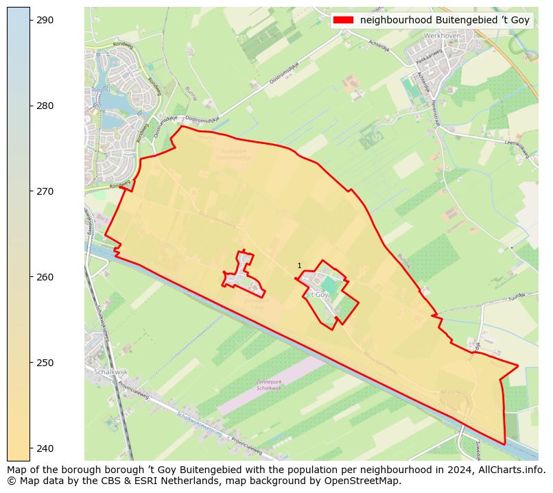 Image of the neighbourhood Buitengebied ’t Goy at the map. This image is used as introduction to this page. This page shows a lot of information about the population in the neighbourhood Buitengebied ’t Goy (such as the distribution by age groups of the residents, the composition of households, whether inhabitants are natives or Dutch with an immigration background, data about the houses (numbers, types, price development, use, type of property, ...) and more (car ownership, energy consumption, ...) based on open data from the Dutch Central Bureau of Statistics and various other sources!