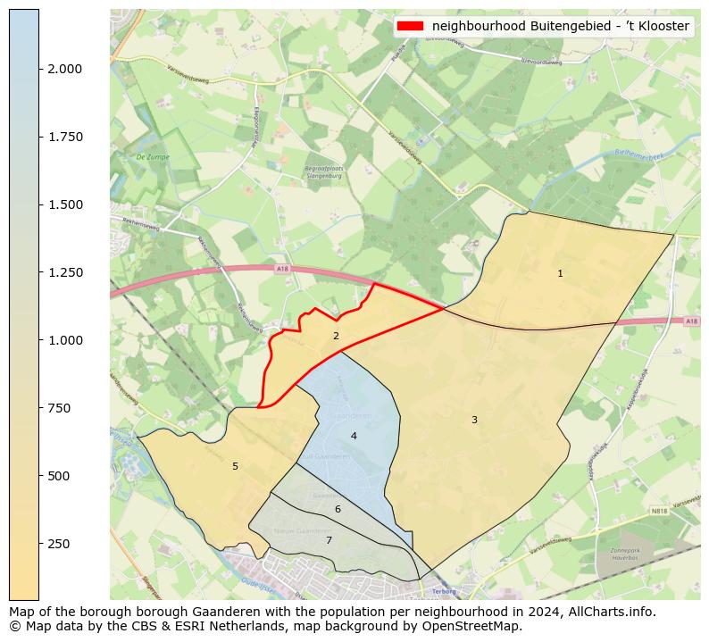 Image of the neighbourhood Buitengebied - ’t Klooster at the map. This image is used as introduction to this page. This page shows a lot of information about the population in the neighbourhood Buitengebied - ’t Klooster (such as the distribution by age groups of the residents, the composition of households, whether inhabitants are natives or Dutch with an immigration background, data about the houses (numbers, types, price development, use, type of property, ...) and more (car ownership, energy consumption, ...) based on open data from the Dutch Central Bureau of Statistics and various other sources!