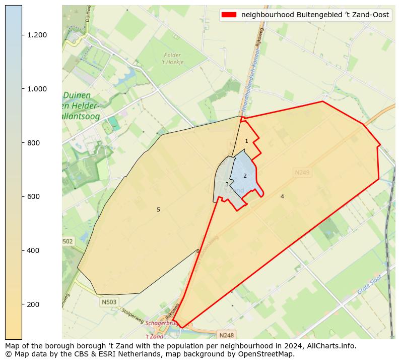 Image of the neighbourhood Buitengebied ’t Zand-Oost at the map. This image is used as introduction to this page. This page shows a lot of information about the population in the neighbourhood Buitengebied ’t Zand-Oost (such as the distribution by age groups of the residents, the composition of households, whether inhabitants are natives or Dutch with an immigration background, data about the houses (numbers, types, price development, use, type of property, ...) and more (car ownership, energy consumption, ...) based on open data from the Dutch Central Bureau of Statistics and various other sources!