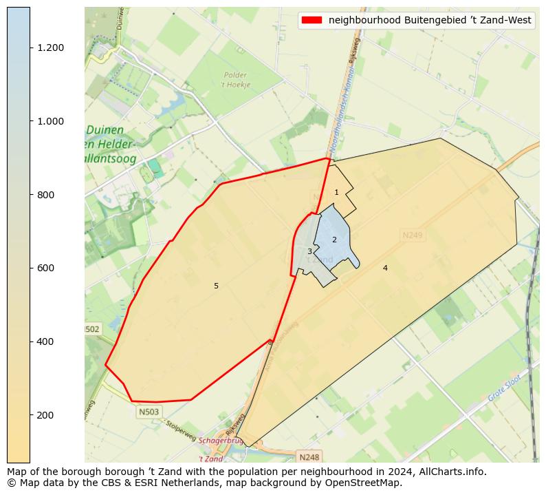 Image of the neighbourhood Buitengebied ’t Zand-West at the map. This image is used as introduction to this page. This page shows a lot of information about the population in the neighbourhood Buitengebied ’t Zand-West (such as the distribution by age groups of the residents, the composition of households, whether inhabitants are natives or Dutch with an immigration background, data about the houses (numbers, types, price development, use, type of property, ...) and more (car ownership, energy consumption, ...) based on open data from the Dutch Central Bureau of Statistics and various other sources!