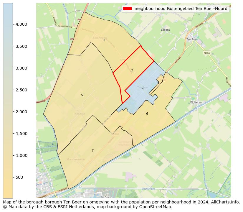 Image of the neighbourhood Buitengebied Ten Boer-Noord at the map. This image is used as introduction to this page. This page shows a lot of information about the population in the neighbourhood Buitengebied Ten Boer-Noord (such as the distribution by age groups of the residents, the composition of households, whether inhabitants are natives or Dutch with an immigration background, data about the houses (numbers, types, price development, use, type of property, ...) and more (car ownership, energy consumption, ...) based on open data from the Dutch Central Bureau of Statistics and various other sources!