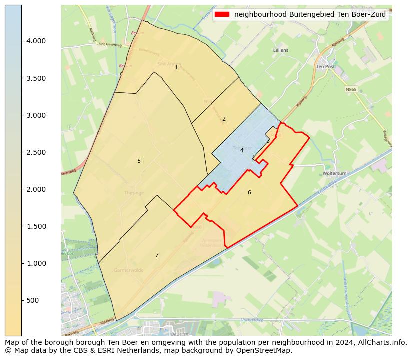 Image of the neighbourhood Buitengebied Ten Boer-Zuid at the map. This image is used as introduction to this page. This page shows a lot of information about the population in the neighbourhood Buitengebied Ten Boer-Zuid (such as the distribution by age groups of the residents, the composition of households, whether inhabitants are natives or Dutch with an immigration background, data about the houses (numbers, types, price development, use, type of property, ...) and more (car ownership, energy consumption, ...) based on open data from the Dutch Central Bureau of Statistics and various other sources!