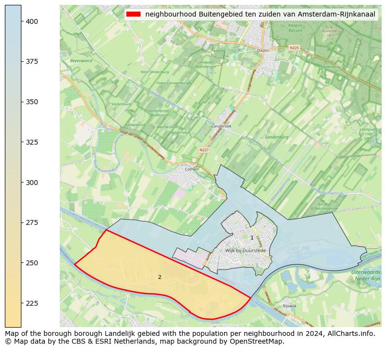 Image of the neighbourhood Buitengebied ten zuiden van Amsterdam-Rijnkanaal at the map. This image is used as introduction to this page. This page shows a lot of information about the population in the neighbourhood Buitengebied ten zuiden van Amsterdam-Rijnkanaal (such as the distribution by age groups of the residents, the composition of households, whether inhabitants are natives or Dutch with an immigration background, data about the houses (numbers, types, price development, use, type of property, ...) and more (car ownership, energy consumption, ...) based on open data from the Dutch Central Bureau of Statistics and various other sources!