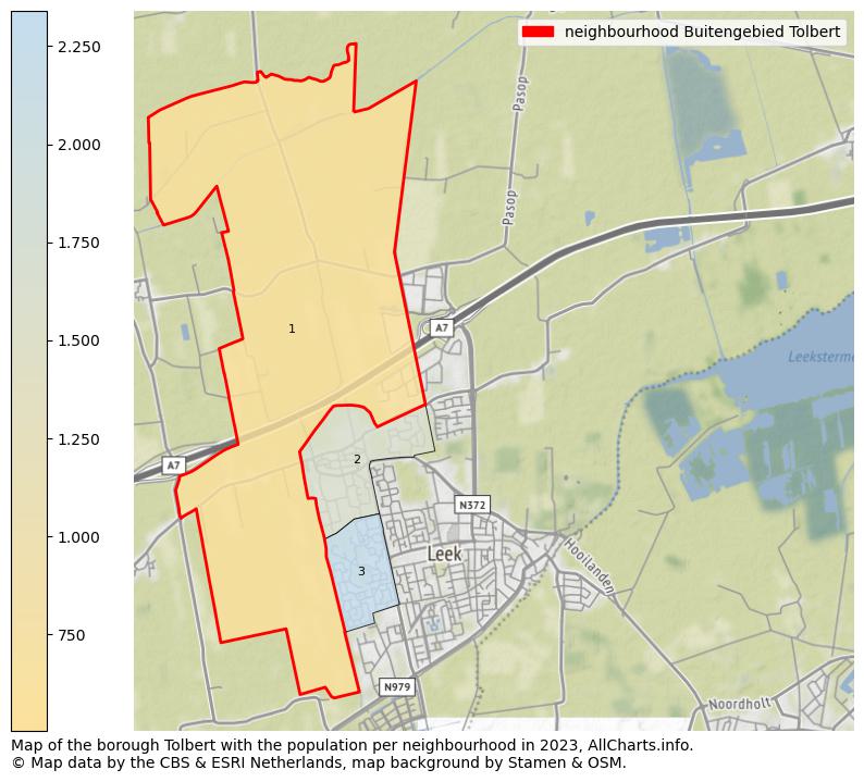 Map of the borough Tolbert with the population per neighbourhood in 2023. This page shows a lot of information about residents (such as the distribution by age groups, family composition, gender, native or Dutch with an immigration background, ...), homes (numbers, types, price development, use, type of property, ...) and more (car ownership, energy consumption, ...) based on open data from the Dutch Central Bureau of Statistics and various other sources!