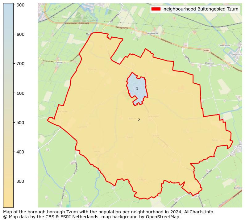 Image of the neighbourhood Buitengebied Tzum at the map. This image is used as introduction to this page. This page shows a lot of information about the population in the neighbourhood Buitengebied Tzum (such as the distribution by age groups of the residents, the composition of households, whether inhabitants are natives or Dutch with an immigration background, data about the houses (numbers, types, price development, use, type of property, ...) and more (car ownership, energy consumption, ...) based on open data from the Dutch Central Bureau of Statistics and various other sources!