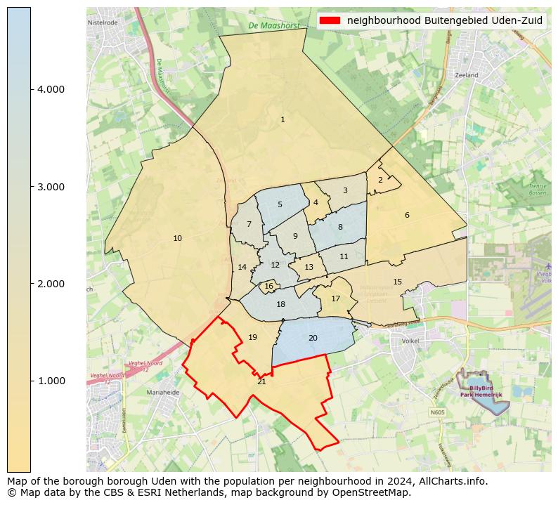 Image of the neighbourhood Buitengebied Uden-Zuid at the map. This image is used as introduction to this page. This page shows a lot of information about the population in the neighbourhood Buitengebied Uden-Zuid (such as the distribution by age groups of the residents, the composition of households, whether inhabitants are natives or Dutch with an immigration background, data about the houses (numbers, types, price development, use, type of property, ...) and more (car ownership, energy consumption, ...) based on open data from the Dutch Central Bureau of Statistics and various other sources!