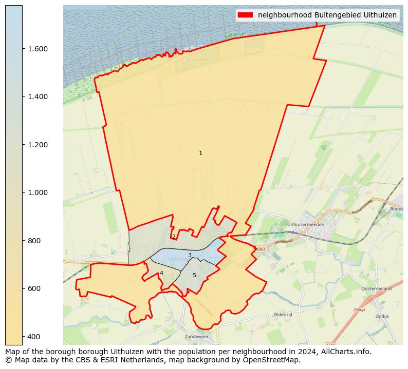 Image of the neighbourhood Buitengebied Uithuizen at the map. This image is used as introduction to this page. This page shows a lot of information about the population in the neighbourhood Buitengebied Uithuizen (such as the distribution by age groups of the residents, the composition of households, whether inhabitants are natives or Dutch with an immigration background, data about the houses (numbers, types, price development, use, type of property, ...) and more (car ownership, energy consumption, ...) based on open data from the Dutch Central Bureau of Statistics and various other sources!