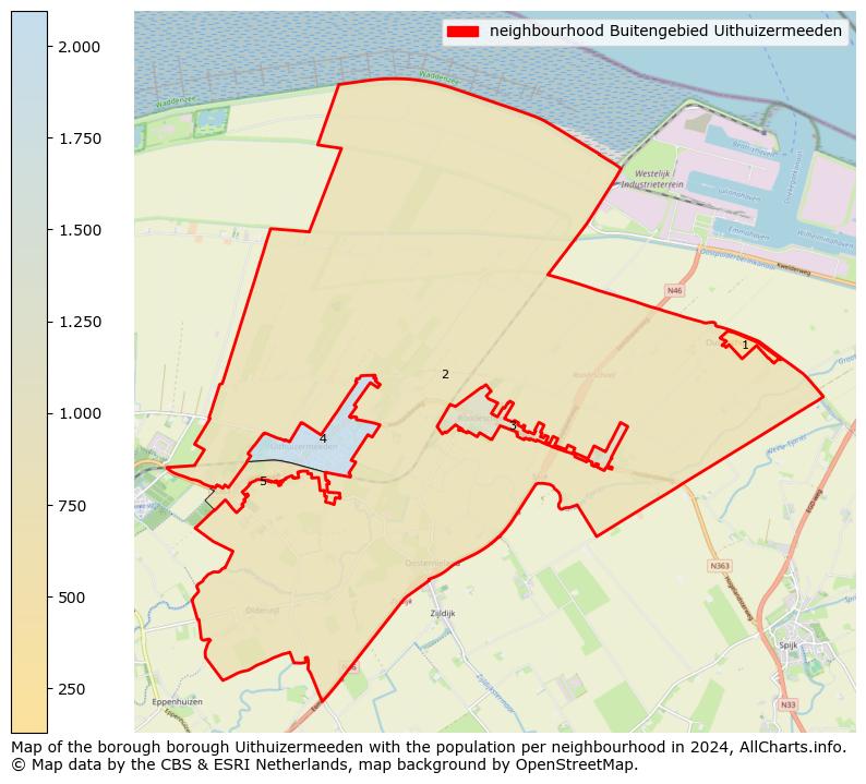 Image of the neighbourhood Buitengebied Uithuizermeeden at the map. This image is used as introduction to this page. This page shows a lot of information about the population in the neighbourhood Buitengebied Uithuizermeeden (such as the distribution by age groups of the residents, the composition of households, whether inhabitants are natives or Dutch with an immigration background, data about the houses (numbers, types, price development, use, type of property, ...) and more (car ownership, energy consumption, ...) based on open data from the Dutch Central Bureau of Statistics and various other sources!