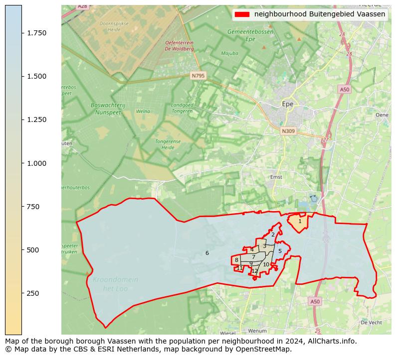 Image of the neighbourhood Buitengebied Vaassen at the map. This image is used as introduction to this page. This page shows a lot of information about the population in the neighbourhood Buitengebied Vaassen (such as the distribution by age groups of the residents, the composition of households, whether inhabitants are natives or Dutch with an immigration background, data about the houses (numbers, types, price development, use, type of property, ...) and more (car ownership, energy consumption, ...) based on open data from the Dutch Central Bureau of Statistics and various other sources!