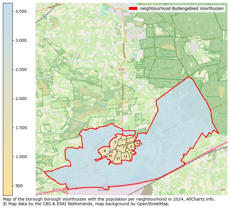 Image of the neighbourhood Buitengebied Voorthuizen at the map. This image is used as introduction to this page. This page shows a lot of information about the population in the neighbourhood Buitengebied Voorthuizen (such as the distribution by age groups of the residents, the composition of households, whether inhabitants are natives or Dutch with an immigration background, data about the houses (numbers, types, price development, use, type of property, ...) and more (car ownership, energy consumption, ...) based on open data from the Dutch Central Bureau of Statistics and various other sources!