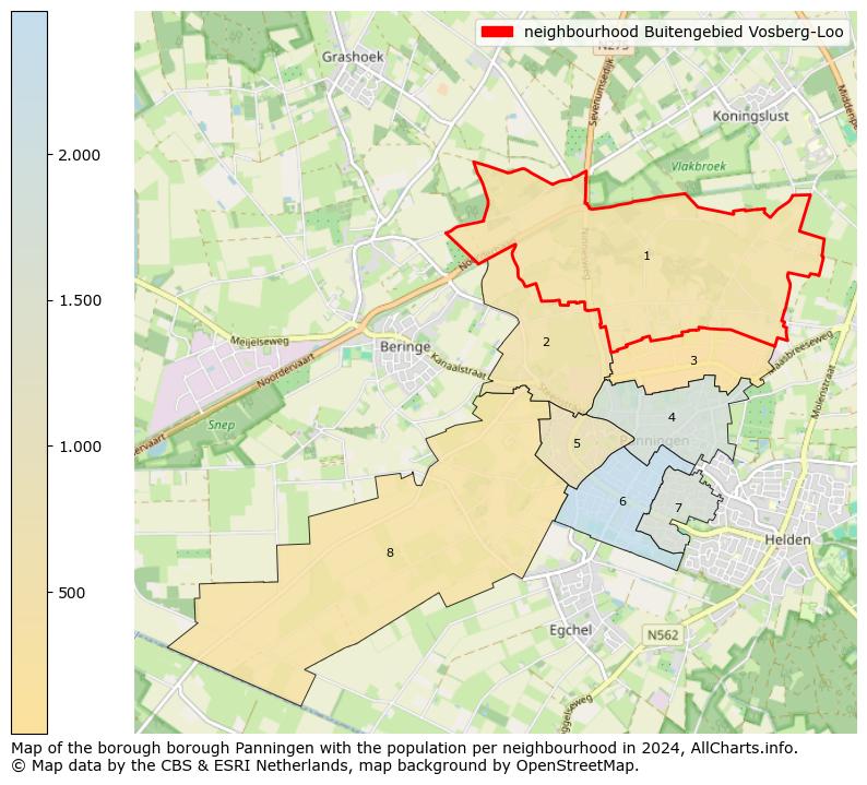 Image of the neighbourhood Buitengebied Vosberg-Loo at the map. This image is used as introduction to this page. This page shows a lot of information about the population in the neighbourhood Buitengebied Vosberg-Loo (such as the distribution by age groups of the residents, the composition of households, whether inhabitants are natives or Dutch with an immigration background, data about the houses (numbers, types, price development, use, type of property, ...) and more (car ownership, energy consumption, ...) based on open data from the Dutch Central Bureau of Statistics and various other sources!