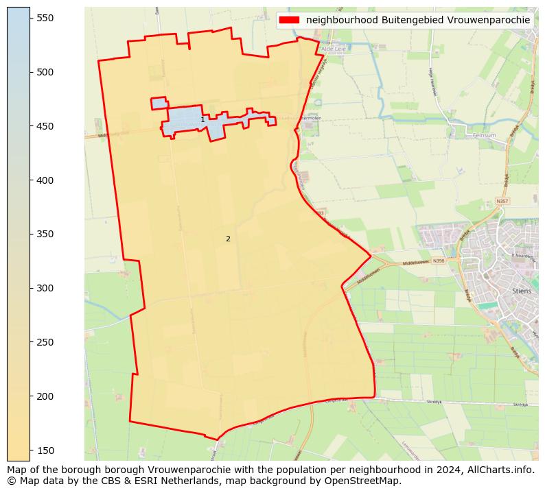 Image of the neighbourhood Buitengebied Vrouwenparochie at the map. This image is used as introduction to this page. This page shows a lot of information about the population in the neighbourhood Buitengebied Vrouwenparochie (such as the distribution by age groups of the residents, the composition of households, whether inhabitants are natives or Dutch with an immigration background, data about the houses (numbers, types, price development, use, type of property, ...) and more (car ownership, energy consumption, ...) based on open data from the Dutch Central Bureau of Statistics and various other sources!