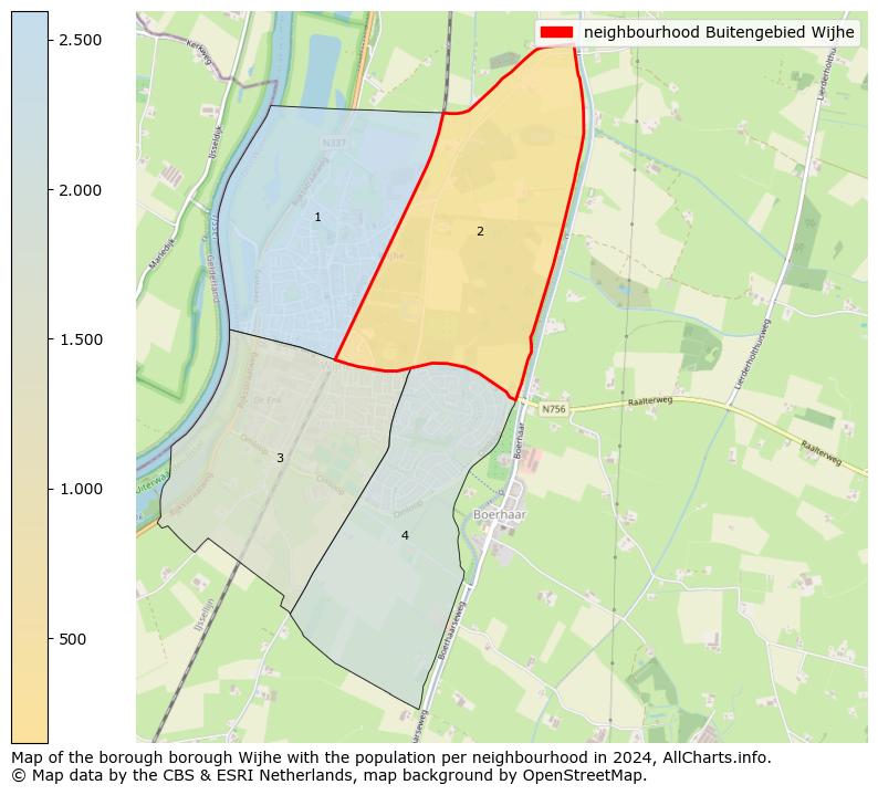 Image of the neighbourhood Buitengebied Wijhe at the map. This image is used as introduction to this page. This page shows a lot of information about the population in the neighbourhood Buitengebied Wijhe (such as the distribution by age groups of the residents, the composition of households, whether inhabitants are natives or Dutch with an immigration background, data about the houses (numbers, types, price development, use, type of property, ...) and more (car ownership, energy consumption, ...) based on open data from the Dutch Central Bureau of Statistics and various other sources!