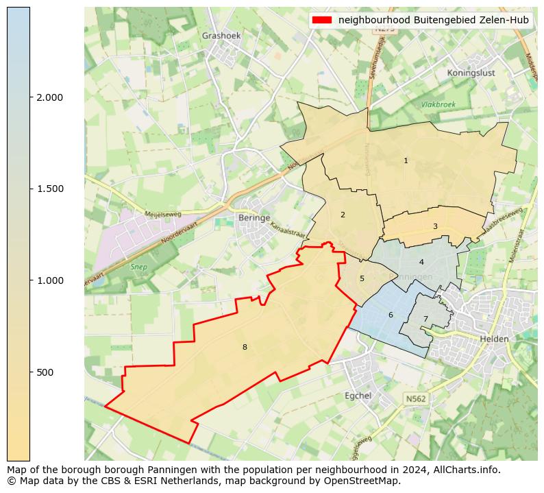 Image of the neighbourhood Buitengebied Zelen-Hub at the map. This image is used as introduction to this page. This page shows a lot of information about the population in the neighbourhood Buitengebied Zelen-Hub (such as the distribution by age groups of the residents, the composition of households, whether inhabitants are natives or Dutch with an immigration background, data about the houses (numbers, types, price development, use, type of property, ...) and more (car ownership, energy consumption, ...) based on open data from the Dutch Central Bureau of Statistics and various other sources!