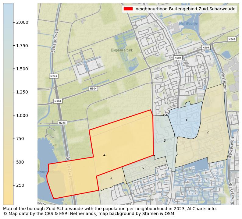 Map of the borough Zuid-Scharwoude with the population per neighbourhood in 2023. This page shows a lot of information about residents (such as the distribution by age groups, family composition, gender, native or Dutch with an immigration background, ...), homes (numbers, types, price development, use, type of property, ...) and more (car ownership, energy consumption, ...) based on open data from the Dutch Central Bureau of Statistics and various other sources!